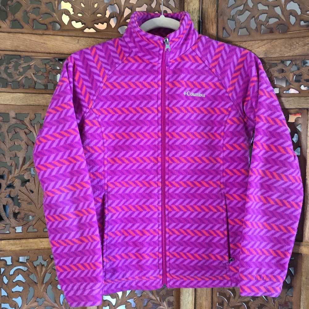 Columbia Vibrant Pink and Orange Chevron Jacket